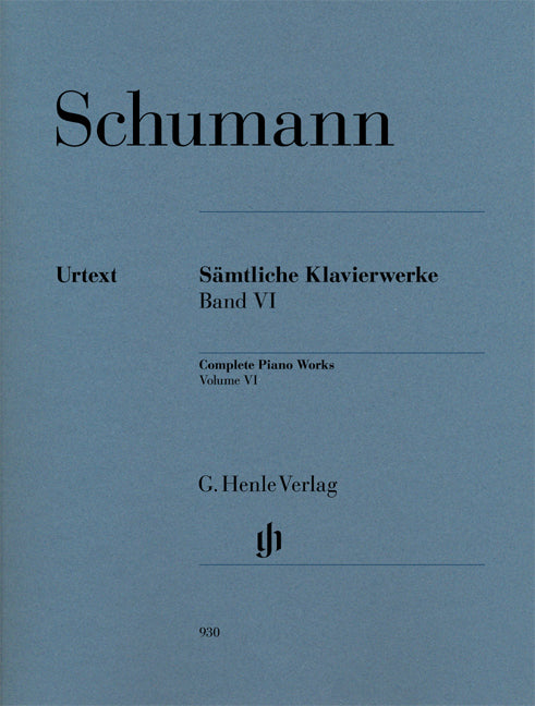 Œuvres complètes pour piano - Volume 6 | Robert Schumann | Piano | Livre