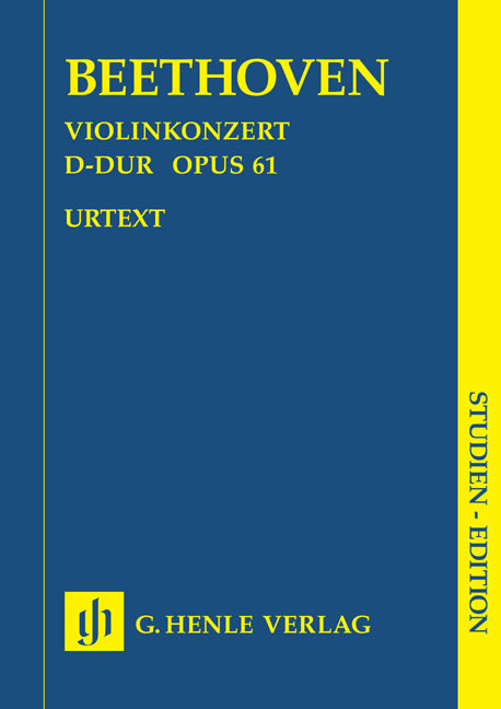 Concerto pour violon en ré majeur, op. 61 | Ludwig van Beethoven | Violon | Livre | HN 9326