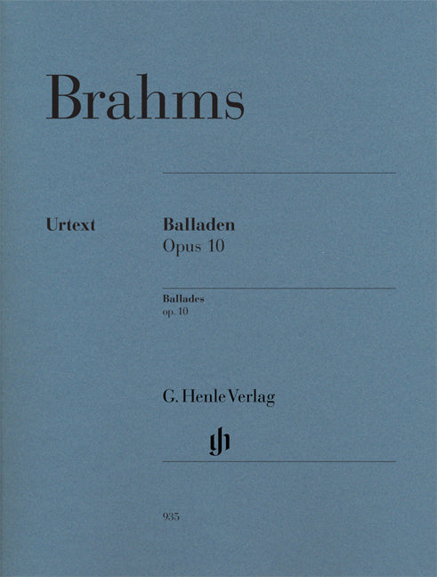 Ballades, op. 10 - Urtext | Johannes Brahms | Piano
