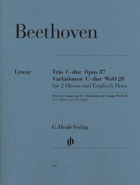 Trio en ut majeur, op. 87 / Variations en ut majeur, WoO 28 | Ludwig van Beethoven | Violon