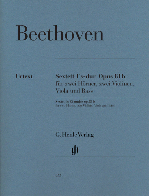 Sextuor en mi bémol majeur, op. 81b - Urtext, parties | Ludwig van Beethoven