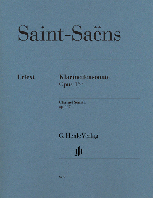 Sonate pour clarinette, op. 167 | Camille Saint-Saëns