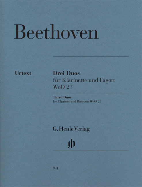 Trois duos pour clarinette et basson, WoO 27 | Ludwig van Beethoven