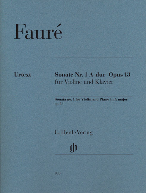 Sonate n° 1 pour violon et piano en la majeur | Gabriel Fauré