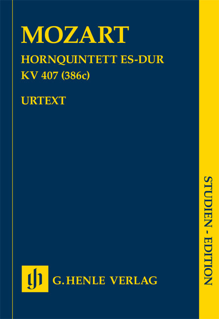 Quintette avec cor en mi bémol majeur, K. 407 | Wolfgang Amadeus Mozart | Cor | Partition d'étude