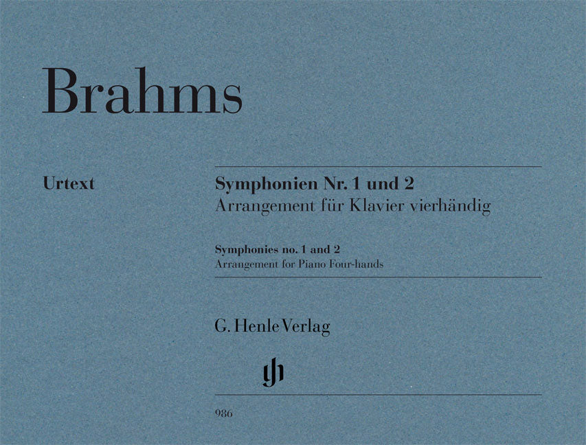 Symphonies n° 1 et 2 - Piano à quatre mains | Johannes Brahms