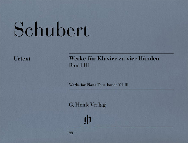 Œuvres pour piano à quatre mains - Volume III | Franz Schubert