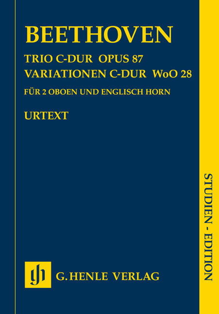 Trio en ut majeur, op. 87 / Variations en ut majeur, WoO 28 | Ludwig van Beethoven | Hautbois