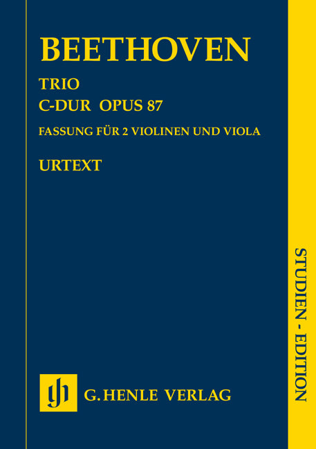 Trio en ut majeur, op. 87 - partition d'étude | Ludwig van Beethoven