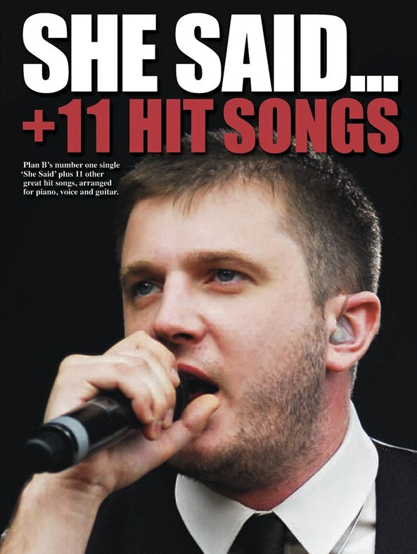 She Said Plus 11 Hit Songs, Livre pour piano et Chant et Guitare