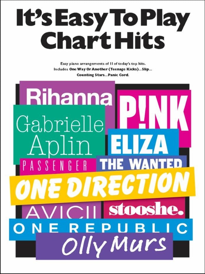 It's Easy To Play Today's Chart Hits, Livre pour piano
