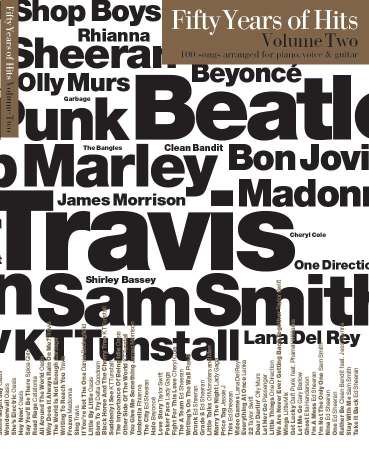Fifty Years Of Hits: Volume Two, Livre pour piano et Chant et Guitare
