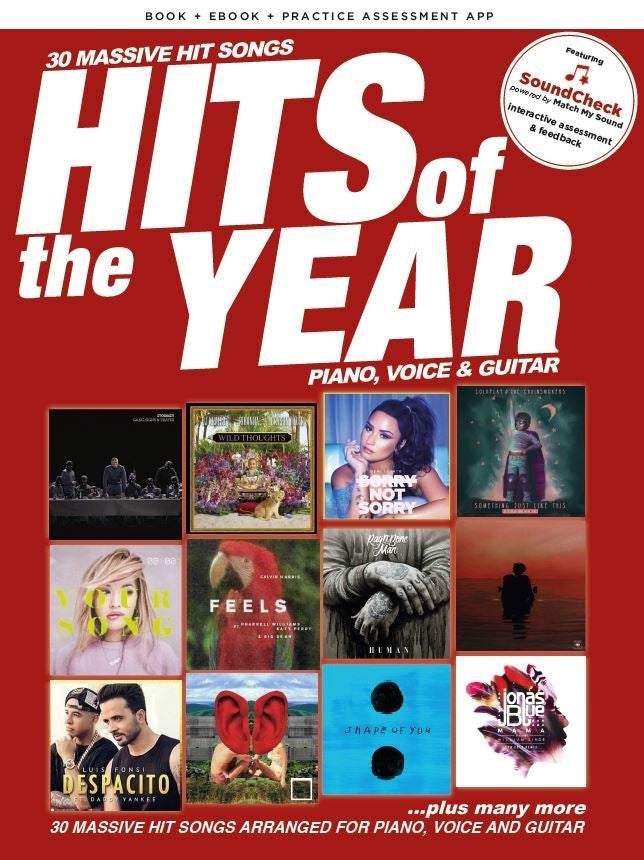 Hits Of The Year 2017: PVG, Livre pour piano et Chant et Guitare