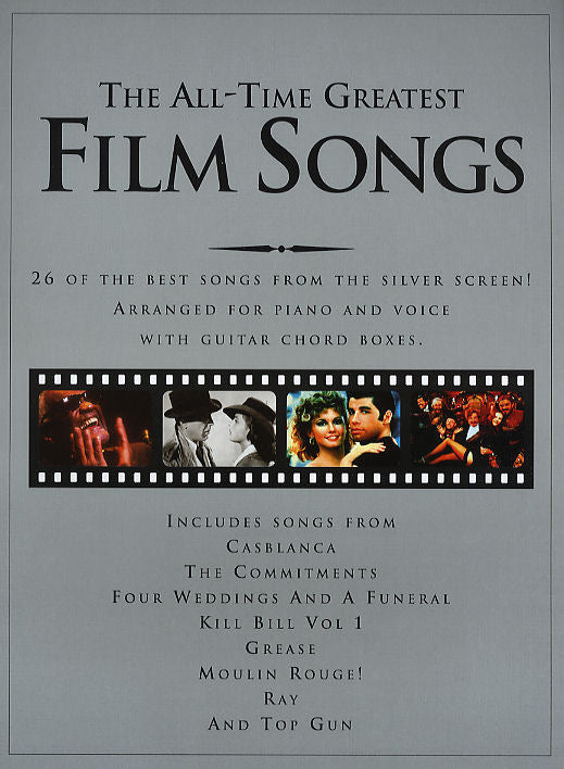 All Time Greatest Film Songs, Livre pour voix et Piano
