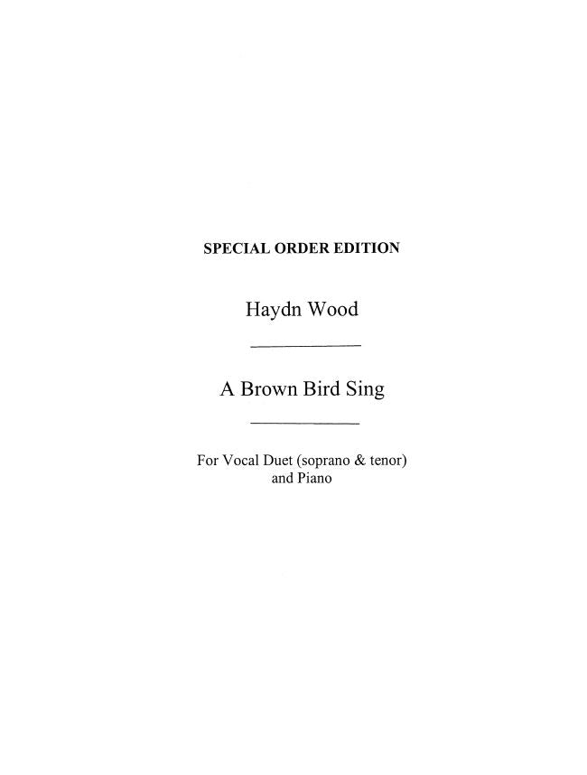 A Brown Bird Singing, Partition pour voix