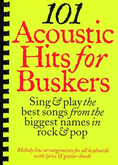 101 Acoustic Hits For Buskers, Livre pour piano