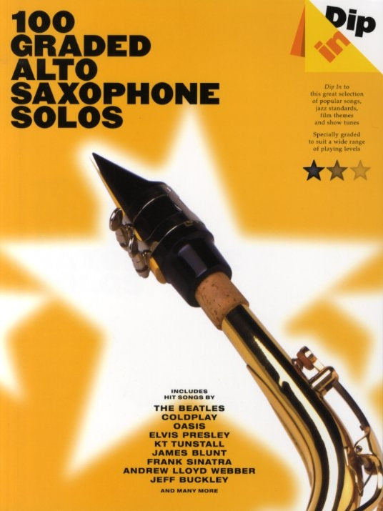 Dip In 100 Graded Alto Sax Solos, Livre pour saxophone alto
