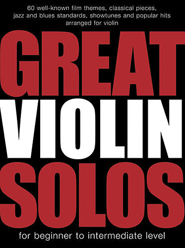 Great Violin Solos, Livre pour violon
