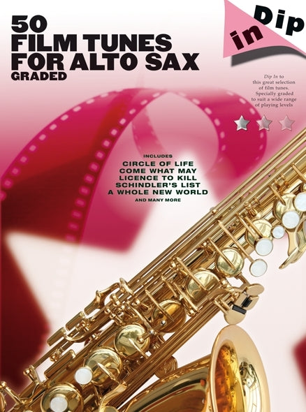 Dip In 50 Film Tunes for Alto Sax, Livre pour saxophone alto