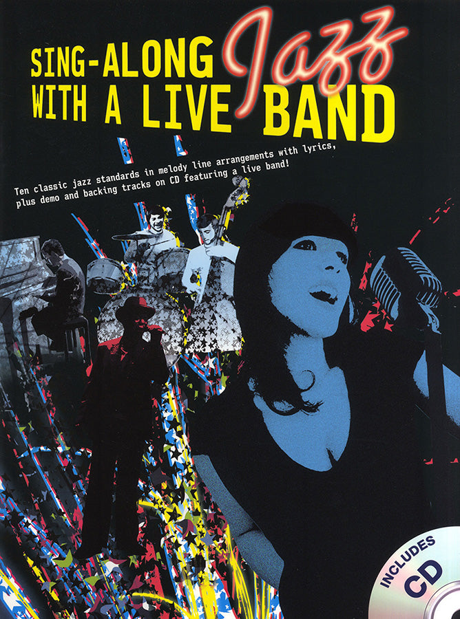 Sing-Along Jazz With A Live Band, Livre pour melody Line et Lyrics et Chords