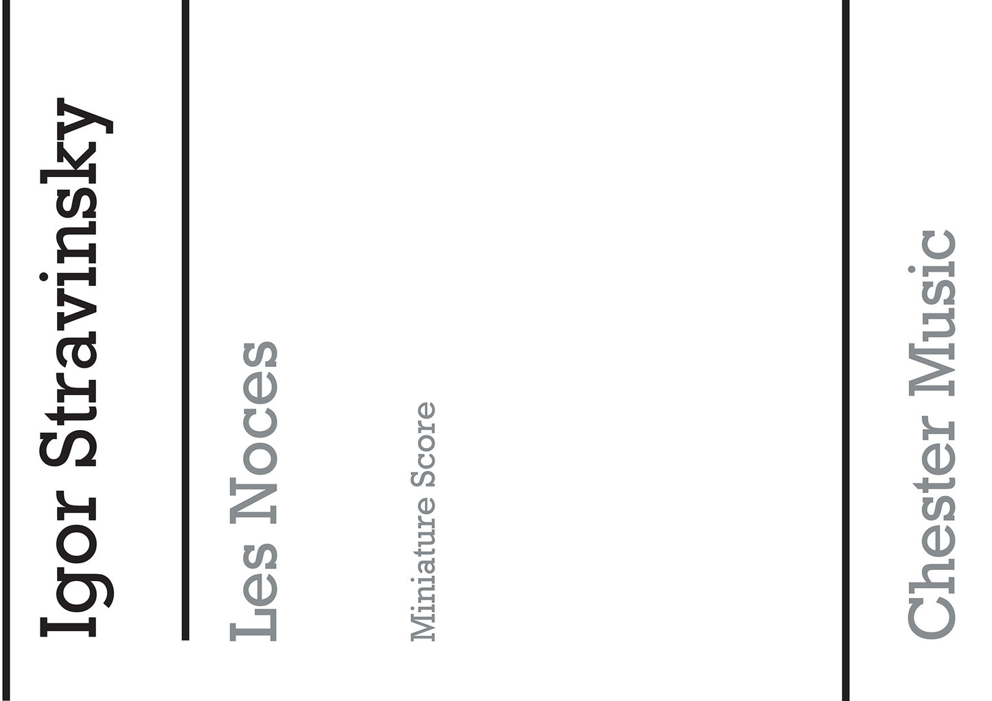 Les Noces (1922- Miniature Score) de Igor Stravinsky, Partition d'étude pour ensemble de chambre