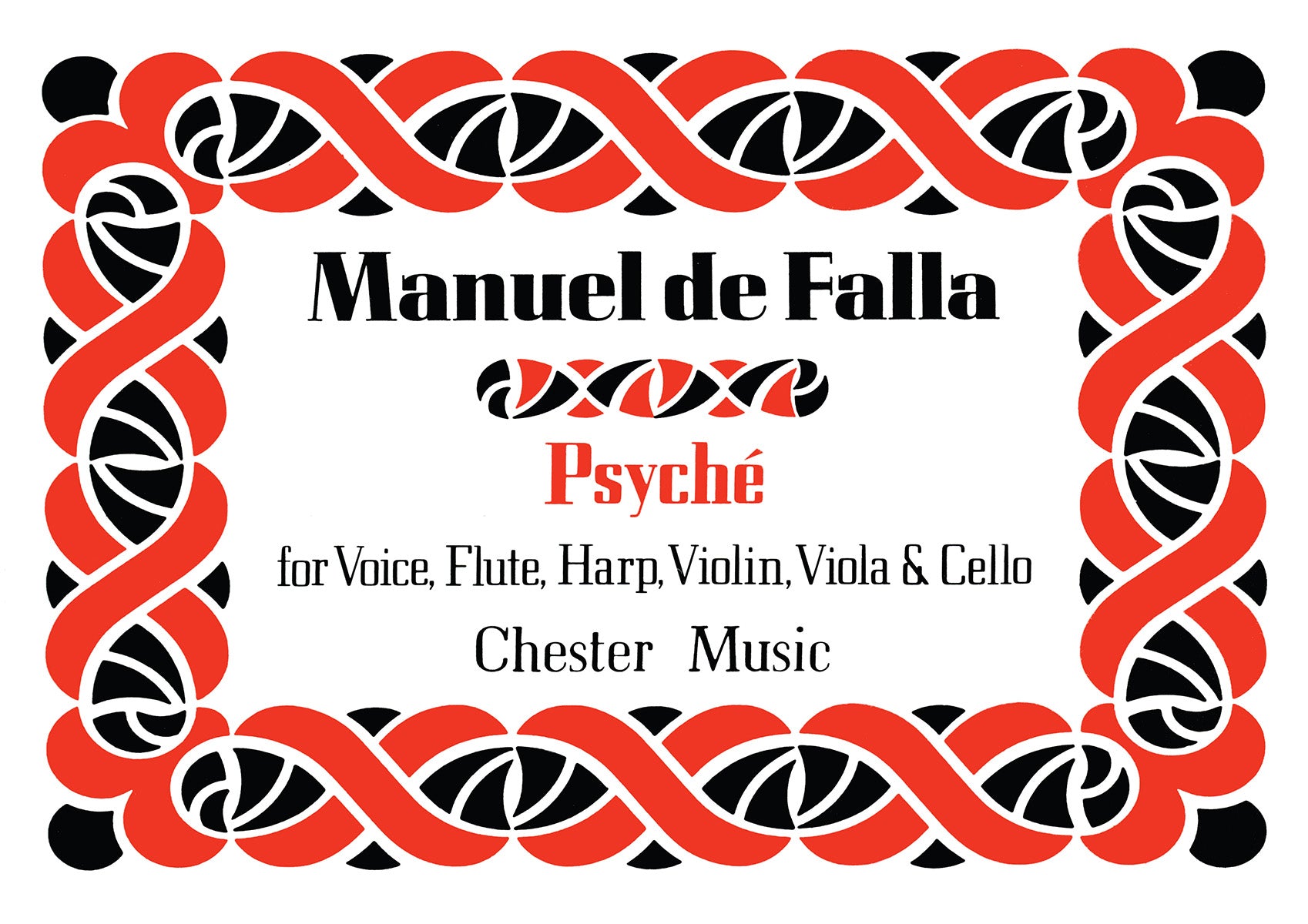 Psyche de Manuel de Falla, Livre pour voix et Flûte et Harpe et Violon et Alto et Violoncelle