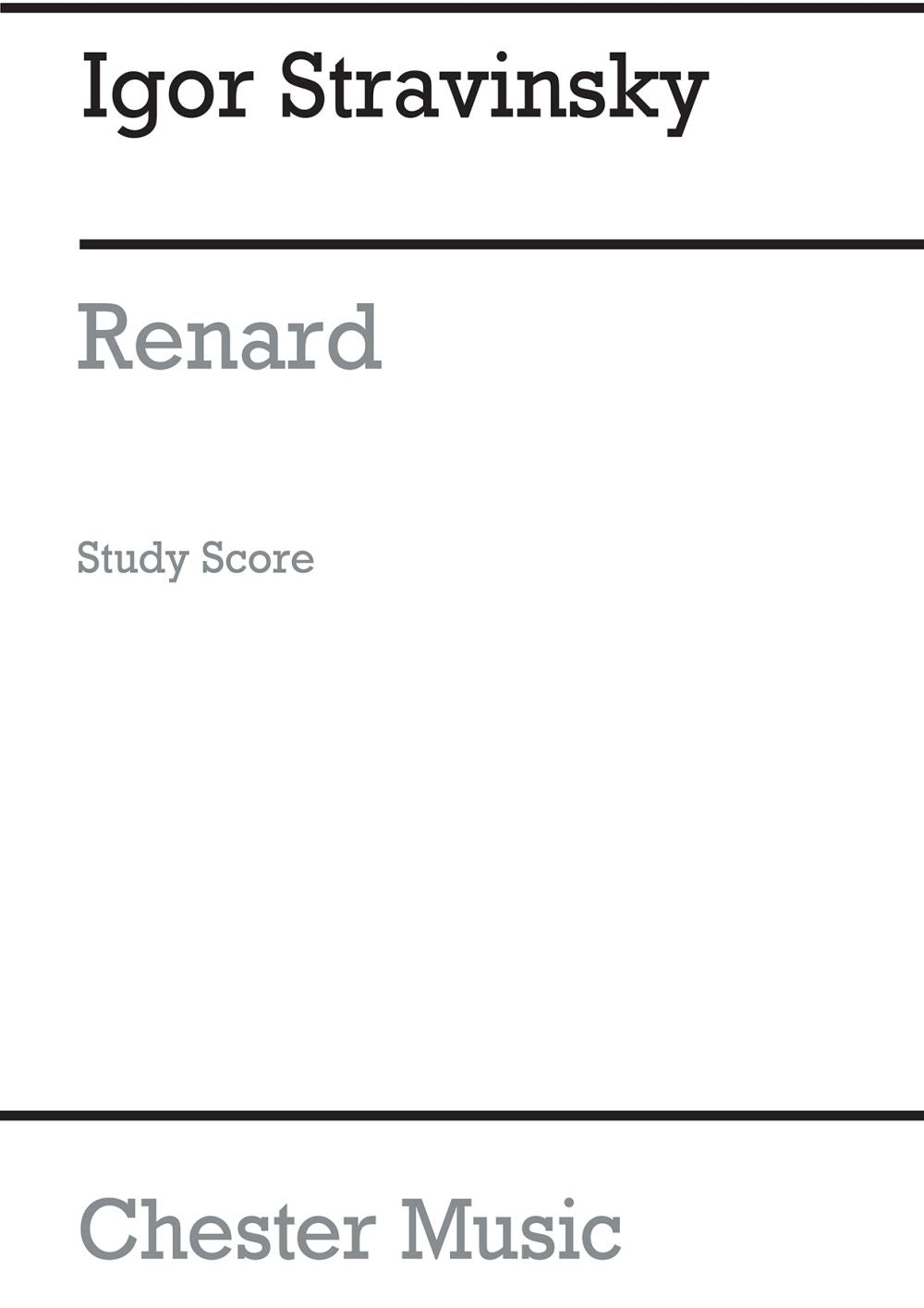 Renard (Miniature Score) de Igor Stravinsky, Partition pour chœur d'hommes et Orchestre