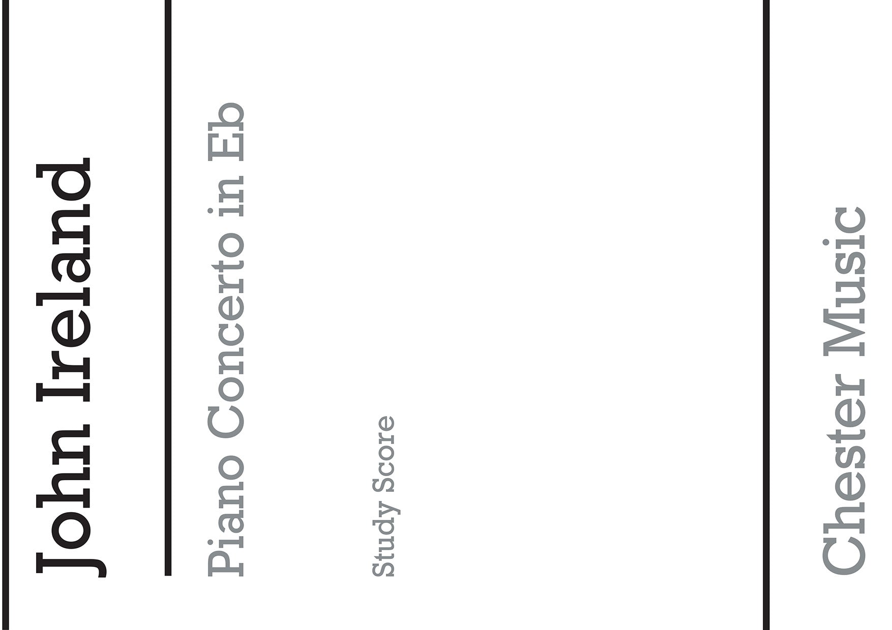 Piano Concerto In E Flat de John Ireland, Livre pour orchestre et Piano