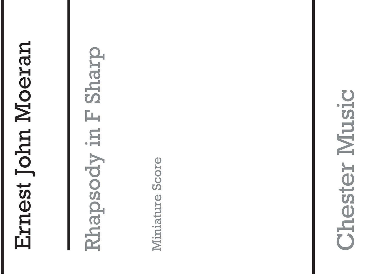 Rhapsody In F Sharp (Miniature Score) de E.J. Moeran, Partition pour orchestre et Piano