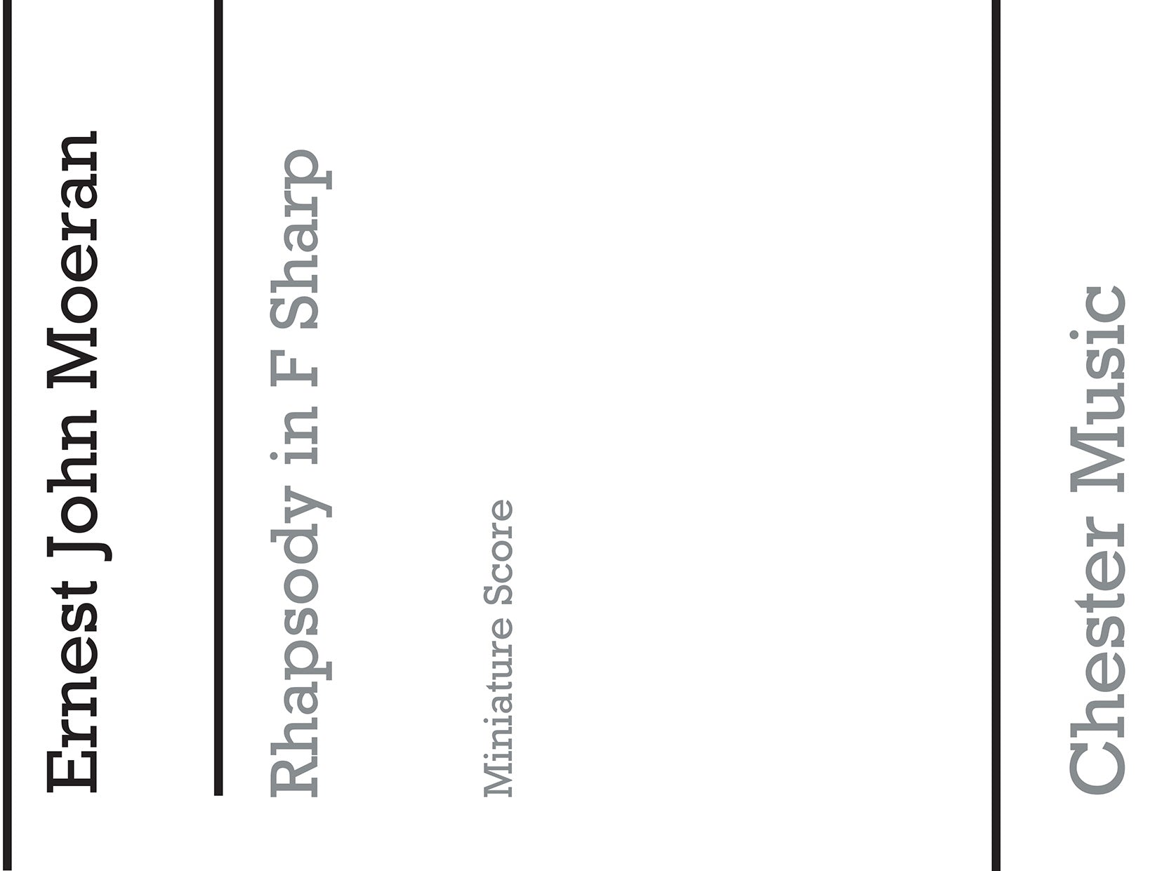 Rhapsody In F Sharp (Miniature Score) de E.J. Moeran, Partition pour orchestre et Piano