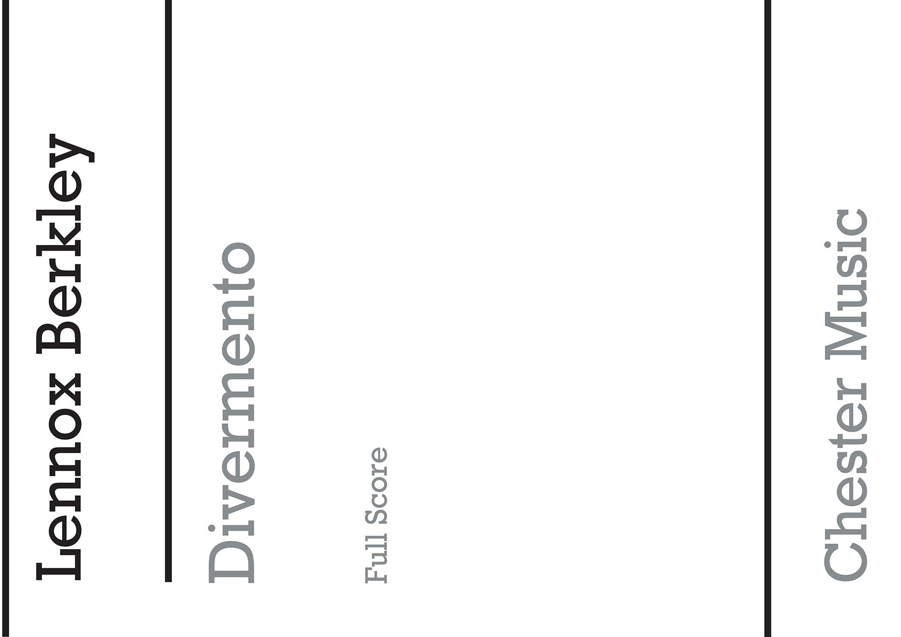 Divertimento In B Flat Op.18 de Lennox Berkeley, Partition d'étude pour orchestre