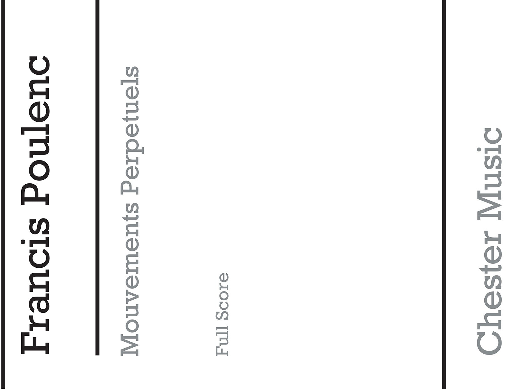 Mouvements Perpétuels de Francis Poulenc, Partition pour orchestre