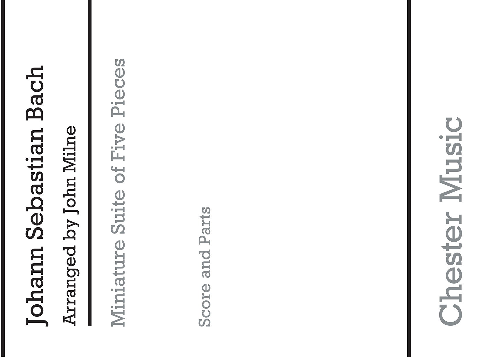Miniature Suite de Johann Sebastian Bach, Partition + parties pour ensemble de chambre