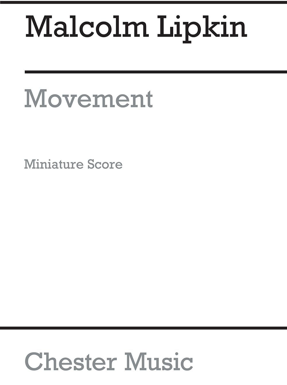 Movement For Strings (Miniature Score) de Malcolm Lipkin, Partition pour orchestre à cordes
