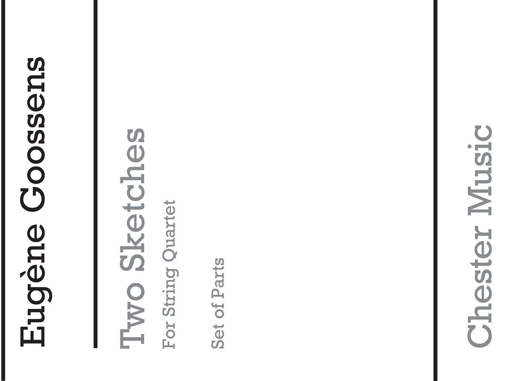 Two Sketches for String Quartet de Eugene Goossens, Livre pour quatuor à cordes
