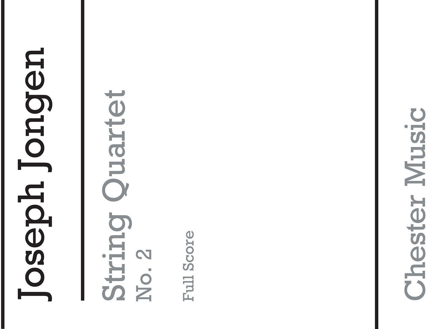 String Quartet No.2 de Joseph Jongen, Partition + parties pour quatuor à cordes