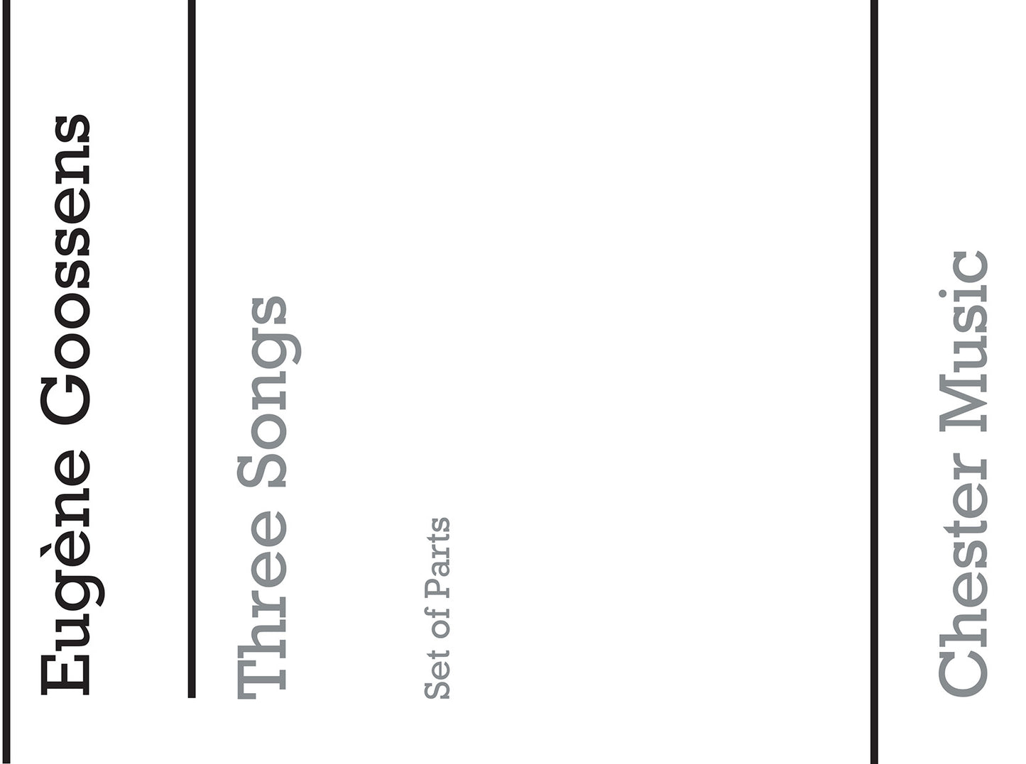 Goossens Three Songs Op. 26, Livre pour quatuor à cordes