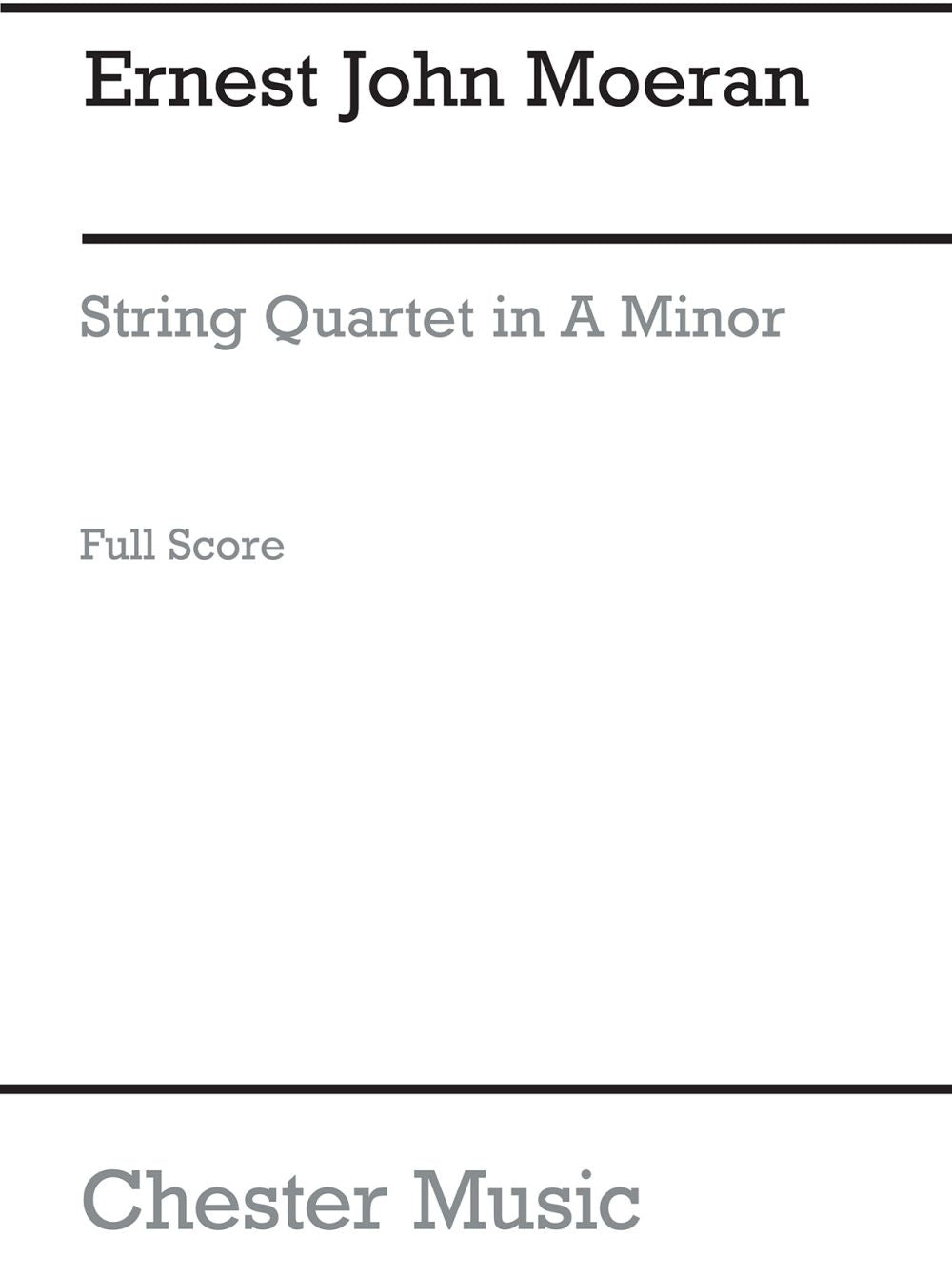 String Quartet In A Minor de E.J Morean, Partition d'étude pour quatuor à cordes