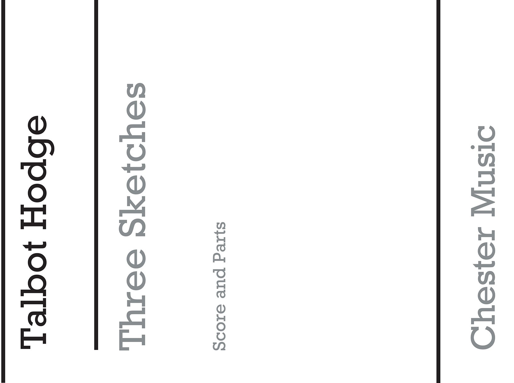 Three Sketches de Muriel Talbot Hodge, Livre pour flûte et Violon et Piano
