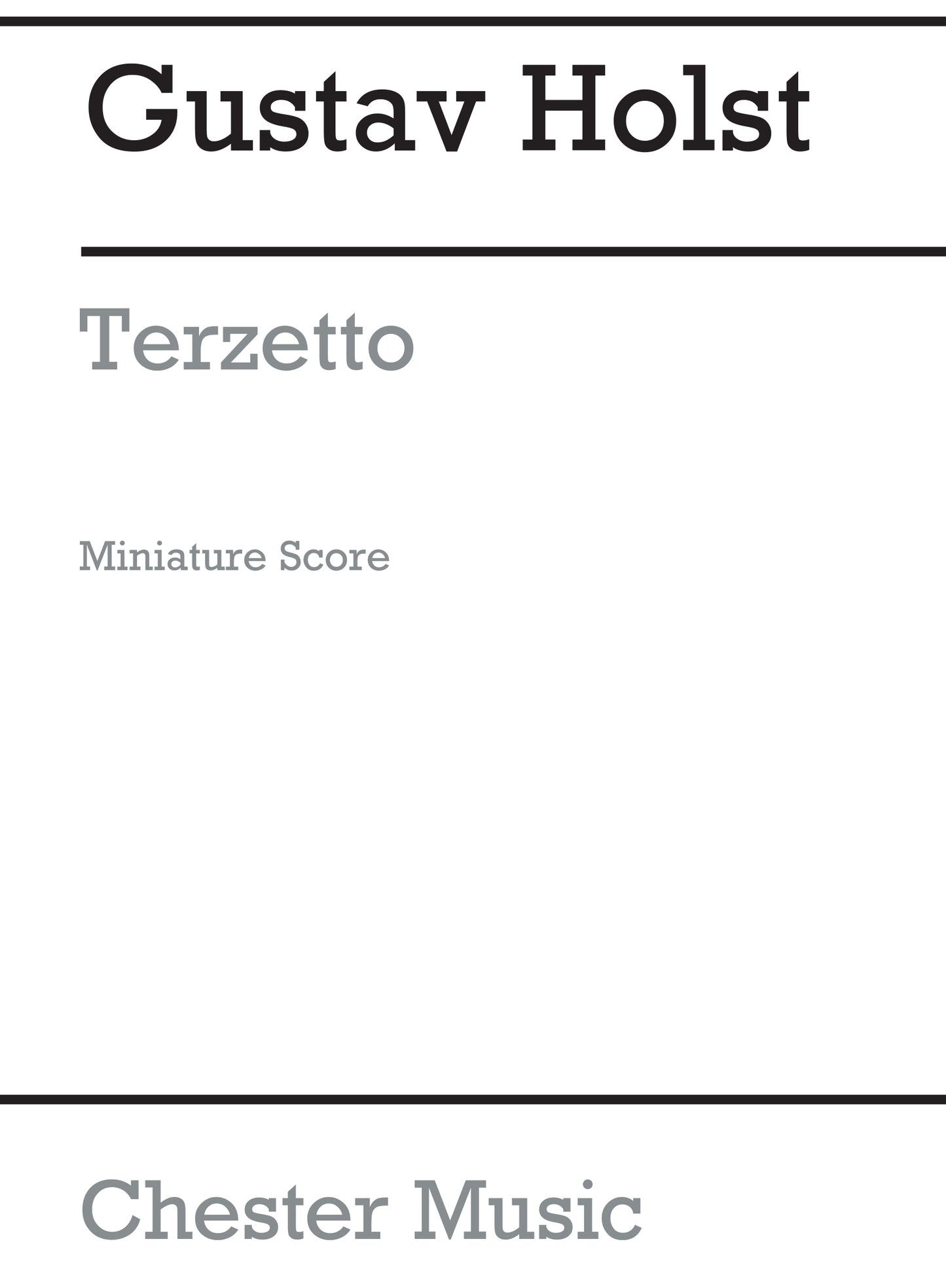 Terzetto de Gustav Holst, Partition d'étude pour flûte et Hautbois et Alto