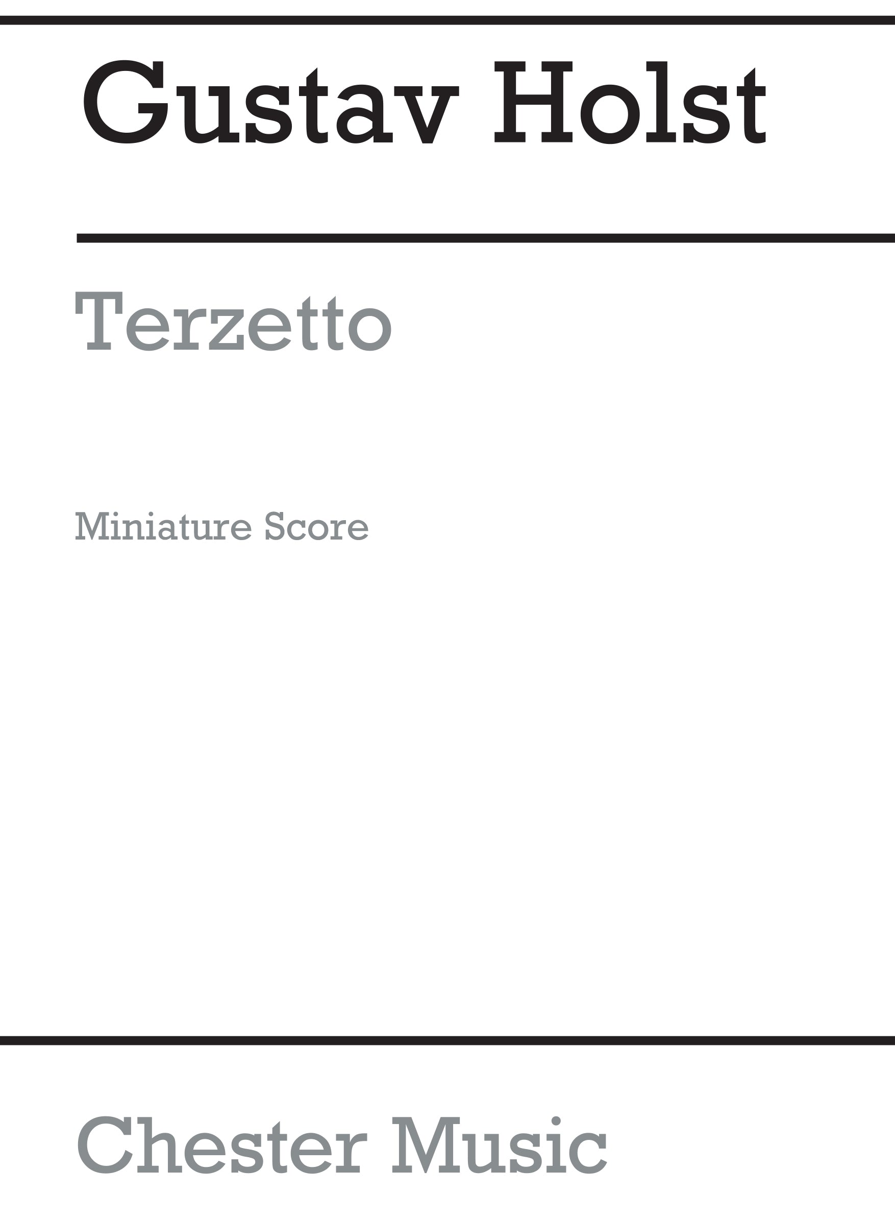 Terzetto de Gustav Holst, Partition d'étude pour flûte et Hautbois et Alto