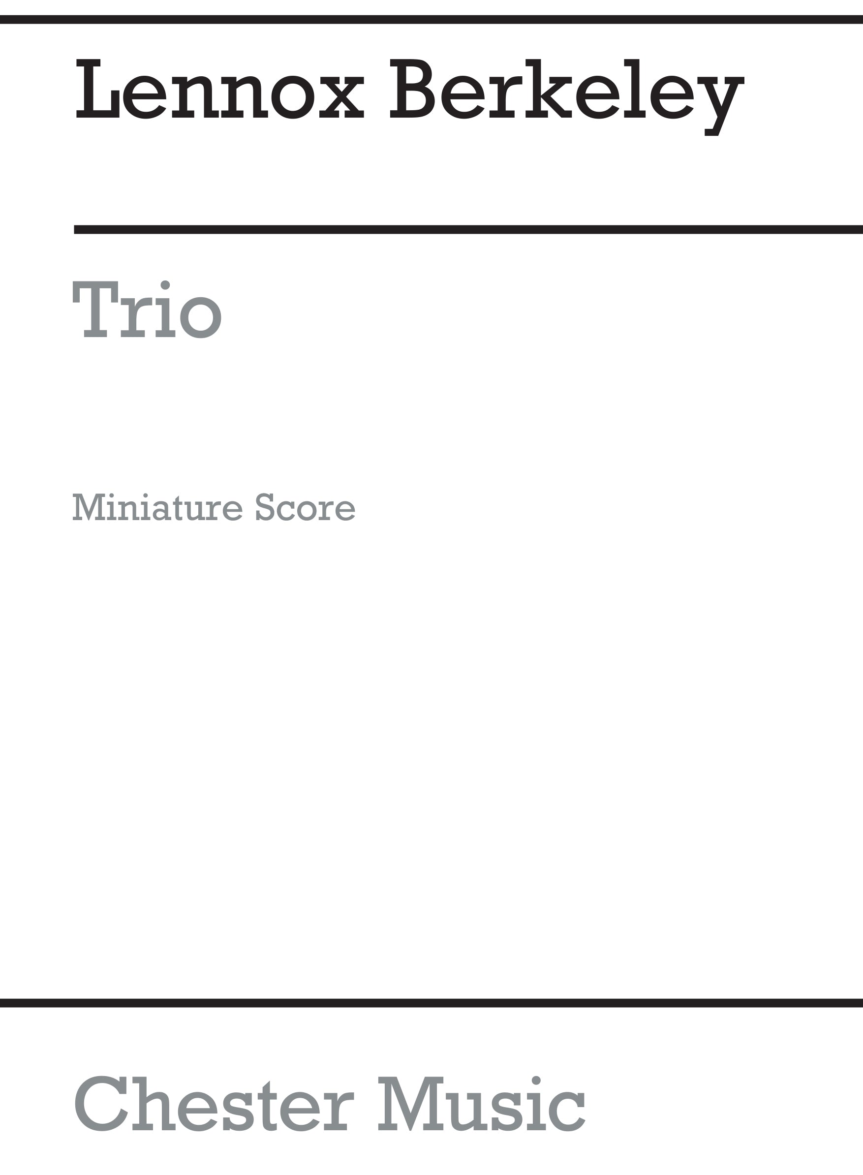 String Trio Op.19 de Lennox Berkeley, Partition pour instruments à cordes