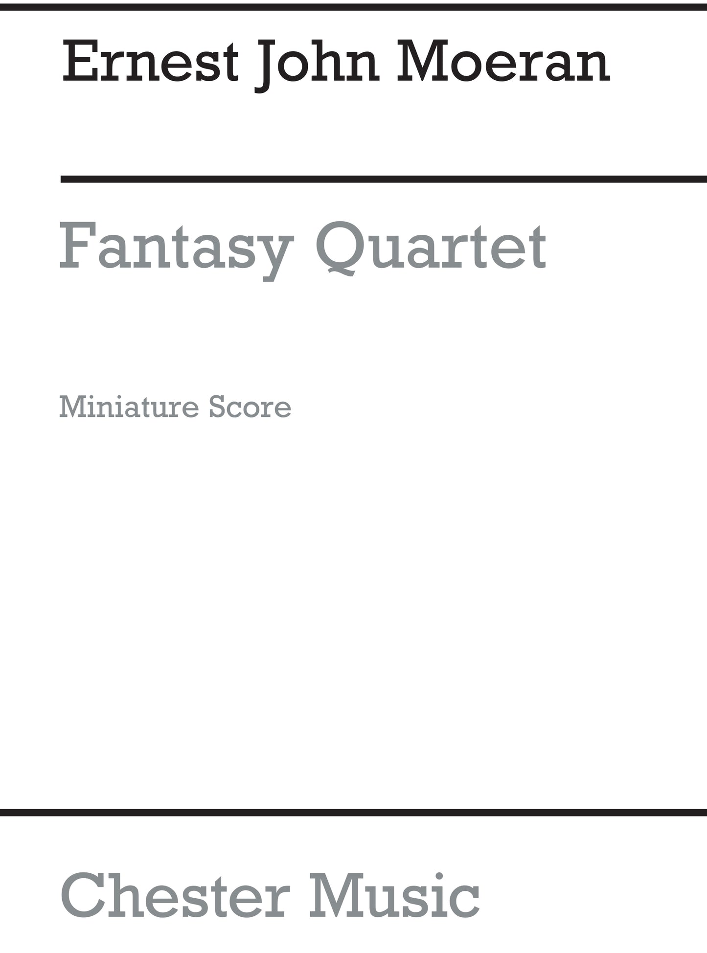 Fantasy Quartet (Miniature Score) de E.J. Moeran, Partition pour ensemble de chambre