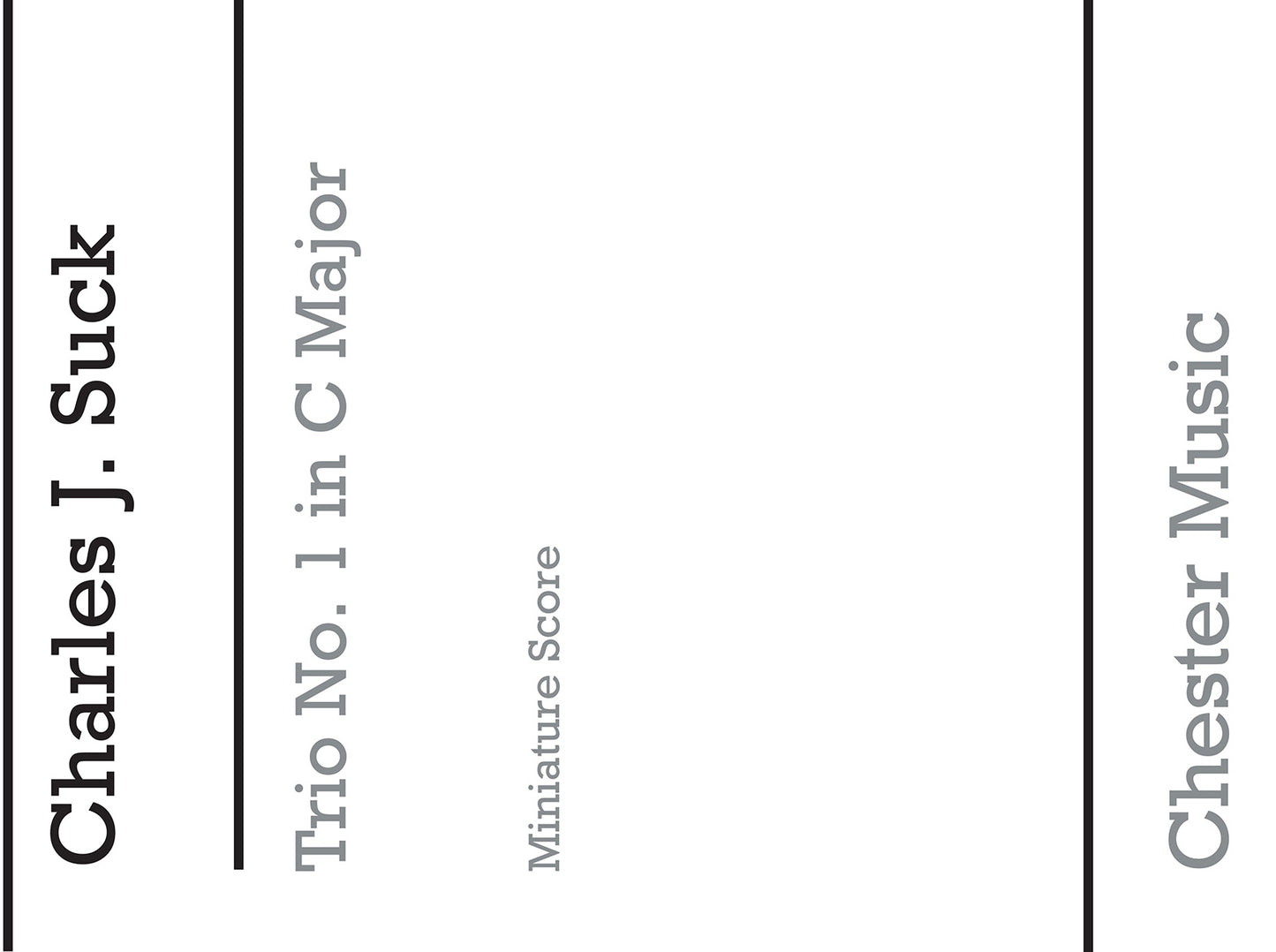 Trio No.1 In C (Miniature Score) de Charles J. Suck, Partition pour ensemble de chambre