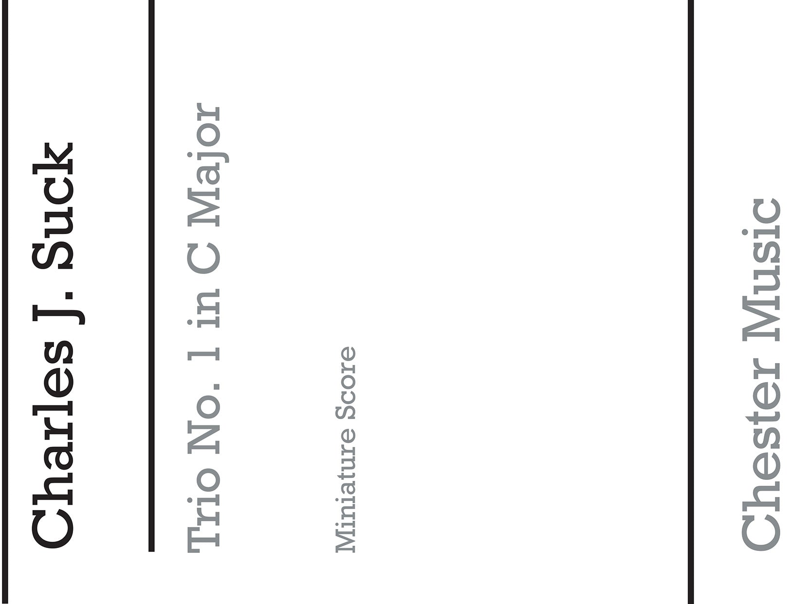 Trio No.1 In C (Miniature Score) de Charles J. Suck, Partition pour ensemble de chambre