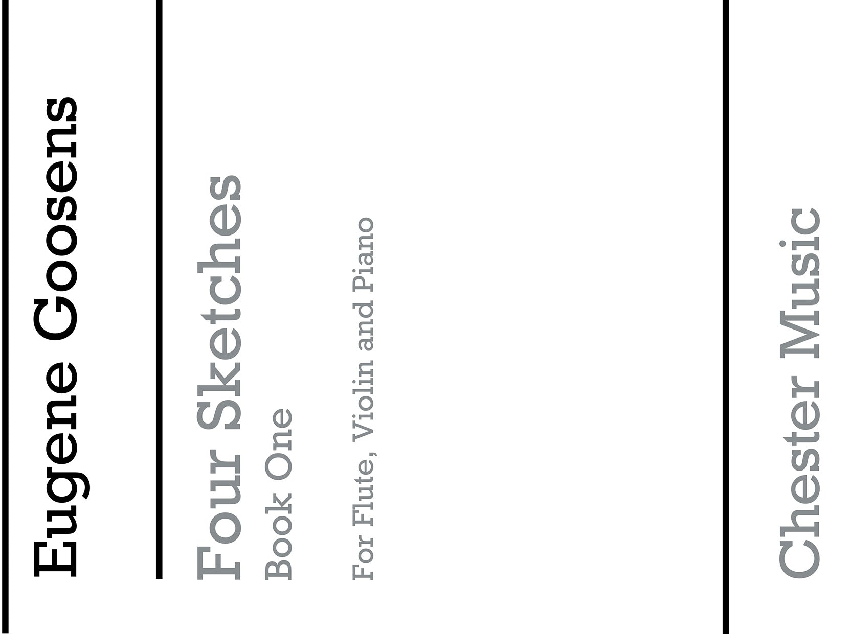 Four Sketches Book 1 de Eugene Goossens, Partition + parties pour ensemble de chambre