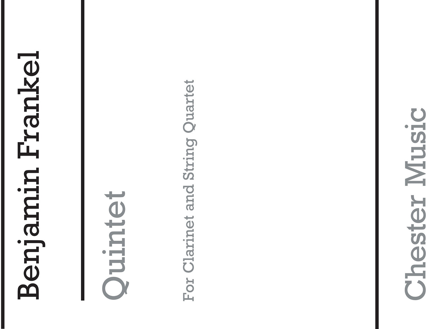 Quintet For Clarinet And String Quartet Op.28 de Benjamin Frankel, Livre pour quatuor à cordes