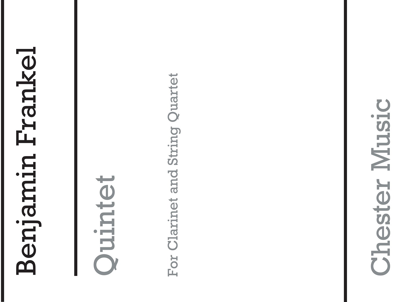 Quintet For Clarinet And String Quartet Op.28 de Benjamin Frankel, Livre pour quatuor à cordes
