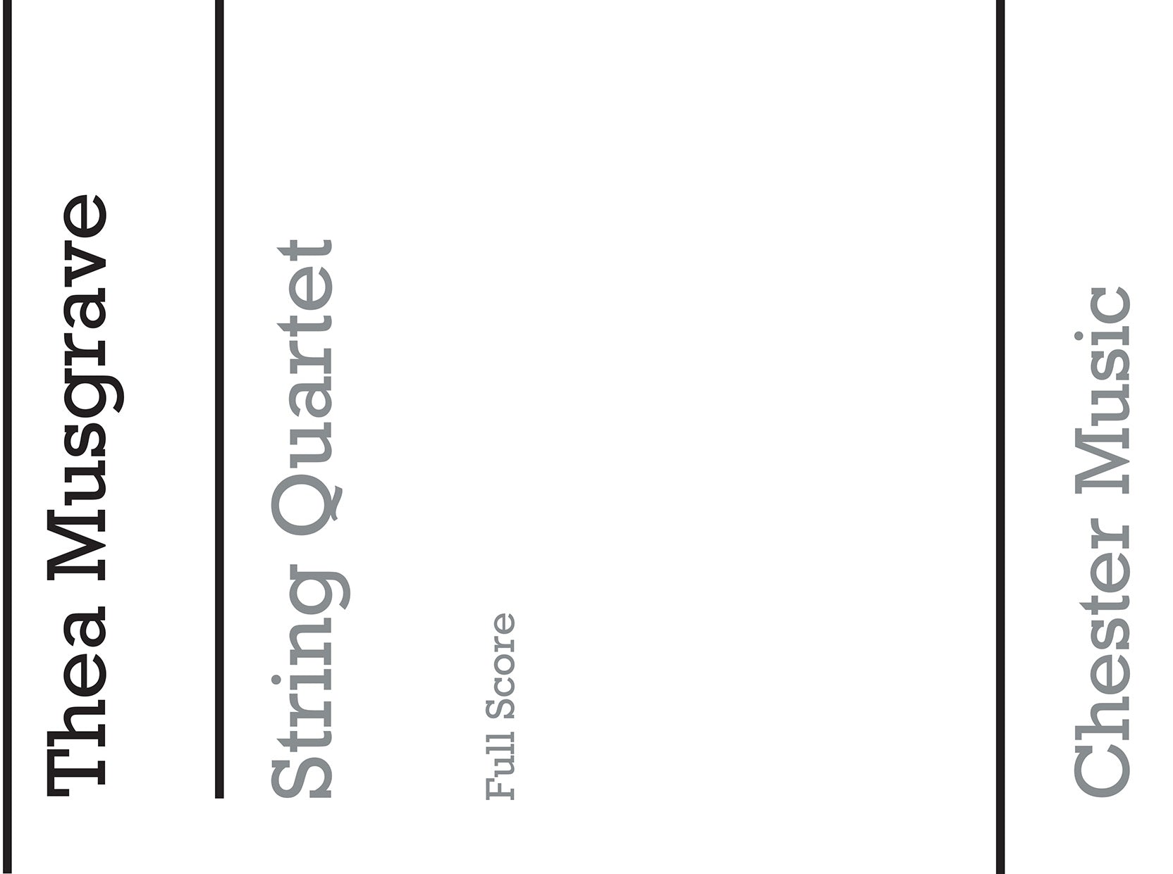 String Quartet de Thea Musgrave, Livre pour quatuor à cordes