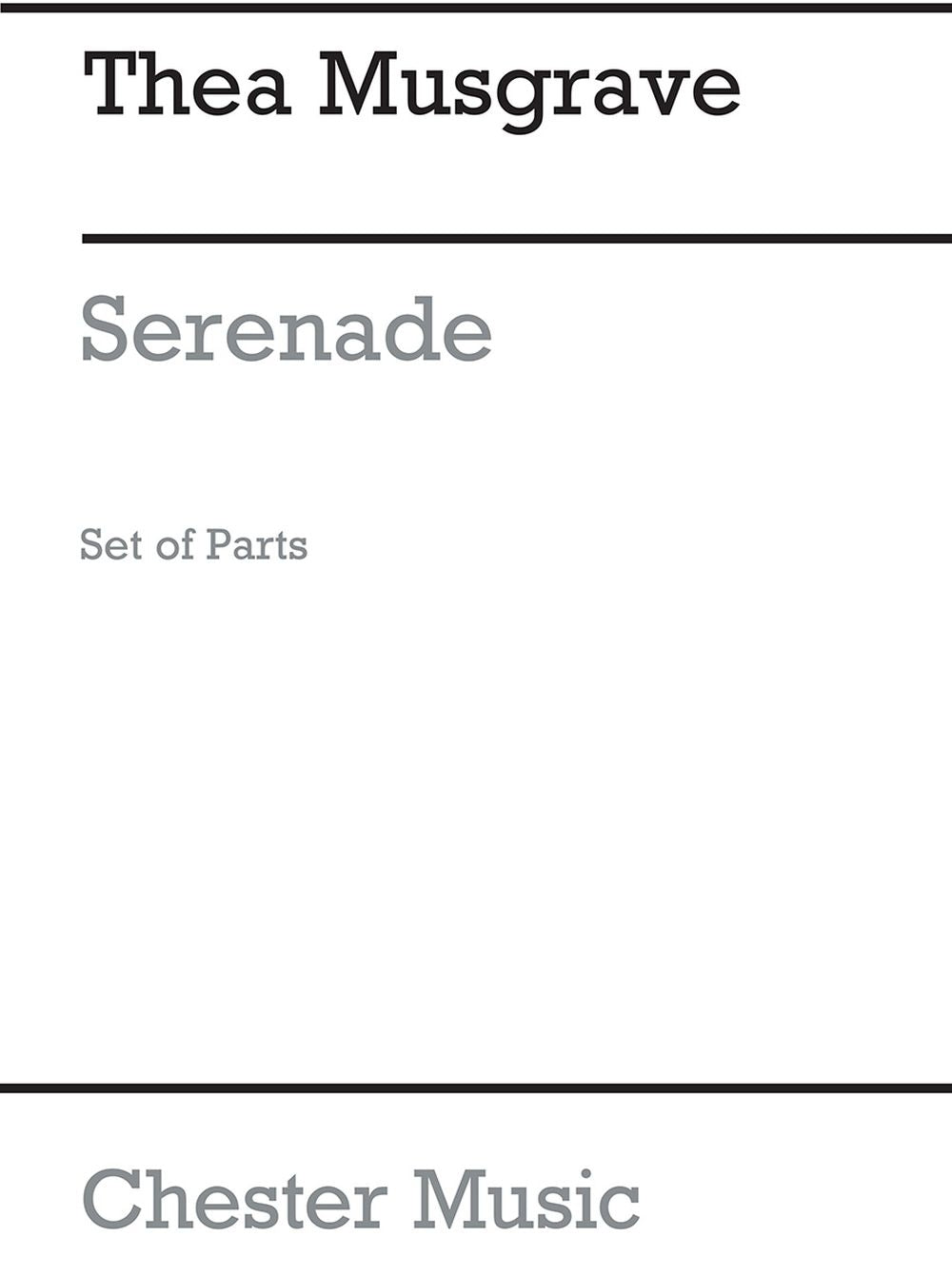 Serenade Parts de Thea Musgrave, Livre